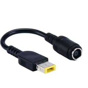 Lenovo Thinkpad Laptop Power Adapter Cable with Square Male to 7.9 x 5.4mm Female Connector (15cm)