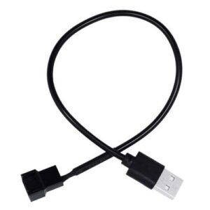 5V USB to 4-Pin PC Fan Sleeved Cable: Cool Down Your Laptop with Style