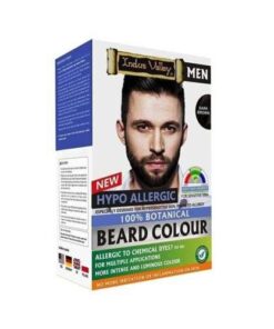 Indus Valley 100% Botanical Hypoallergenic Dark Brown Aqua Beard Color for Natural, Gentle Tinting.