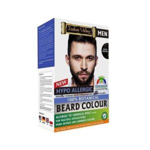 Indus Valley 100% Botanical Hypoallergenic Dark Brown Aqua Beard Color for Natural, Gentle Tinting.