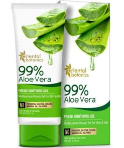 Oriental Botanics Aloe Vera Gel: Multipurpose Skin & Hair Care, Soothing & Hydrating, 100ml