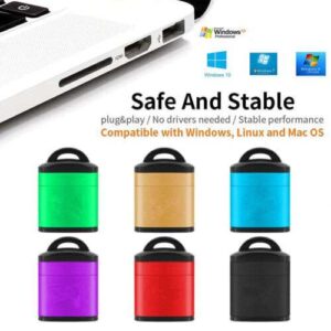 High-Speed Aluminum Card Reader Adapter: Transfer Photos, Videos, and Files Quickly via USB.