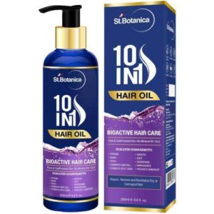 St.Botanica 10-in-1 Bioactive Hair Oil: Nourishing & Revitalizing Hair Treatment, Sulfate & Paraben Free, 200ml