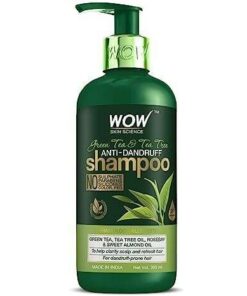 Wow Skin Science Green Tea & Tea Tree Anti-Dandruff Shampoo for a Clean & Dandruff-Free Scalp, 300 ml