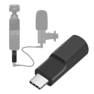 DJI Osmo Pocket 2 Gimbal Camera Mic Converter: Enhance Audio Capability with 3.5mm Microphone Audio Adapter