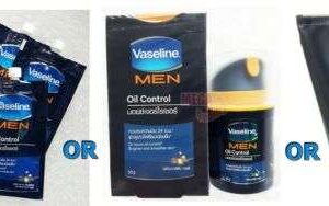 Vaseline Men Oil Control and Whitening Moisturizer Sachets: 6x7g for Hydration, Oil Control, and Anti-Spot Benefits