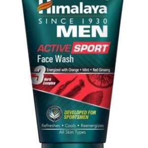 Invigorating HIMALAYA MEN Active Sport Face Wash for Refreshed, Cleansed Skin After Intense Workout