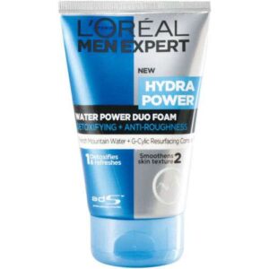 L'Oréal Paris Men Expert Hydra Power Water Power Duo Foam 100ml: Hydrating and Refreshing Face Wash for Men