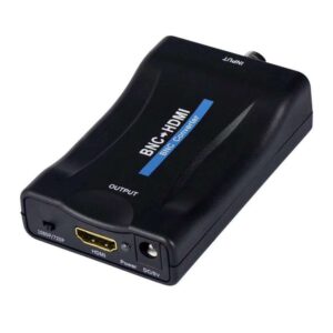 BNC to HDMI Converter Box: Convert Analog Video Signals to HD HDMI for TVs, Monitors, and Security Systems with 1080P Output.