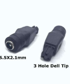 Dell Laptop Power Adapter Converter: 5.5 x 2.1mm Female to 3-Hole