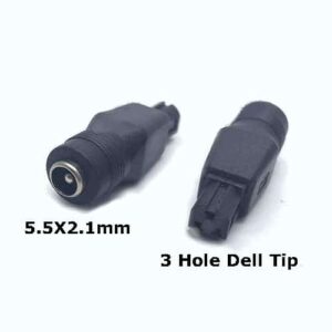 Dell Laptop Power Adapter Converter: 5.5 x 2.1mm Female to 3-Hole