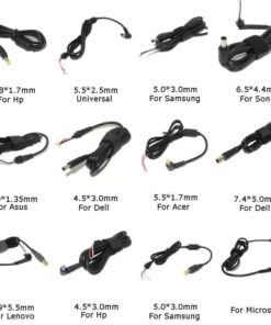 DC Power Cable Connector for Laptops: Samsung, HP, Dell, Sony, Toshiba, Asus, Acer, Lenovo