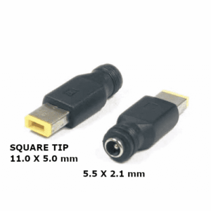 Laptop DC Tip Converter: 5.5x2.1mm Female to Lenovo Square Tip Male for Power Adapters