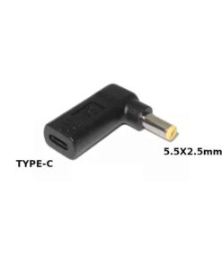 Type-C to 5.5x2.5mm DC Tip Converter for Laptop Power Adapters