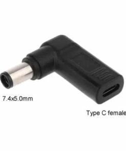 Type-C to 7.4x5.0mm Laptop DC Tip Converter for Charging with 90 Degree Angle