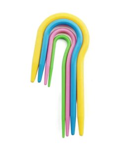 U Cable Stitch Holders (4 Pack) - Keep Your Knitting Projects Secure and Organized