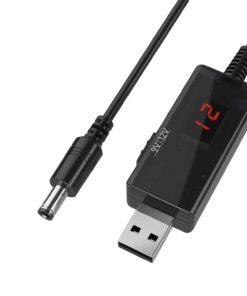 USB Step-up Converter Cable for Router, DC 5V to 9V/12V, 5.5x2.1mm Output Jack