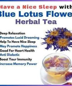 Enchanting Dried Blue Lotus Flower: Soothing and Spiritual Egyptian Herbal Tea for Relaxation and Well-being 15g
