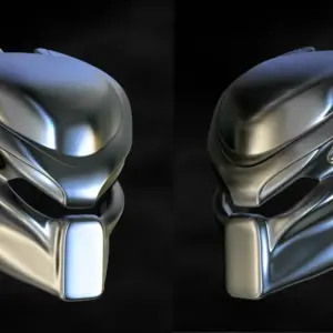 Terrifying Predator Mask: Jungle Hunter STL/OBJ Files for Epic 3D Prints