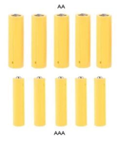 5 Pack AA/AAA Dummy Batteries - Ideal for Electronics Testing and Placeholders