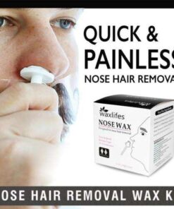 Painless Hair Removal: 100g Nose & Ear Wax Kit with Sticks for Easy Men's Strip Removal
