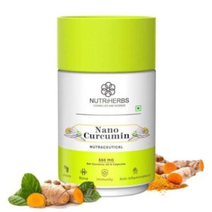 Nutriherbs Nano Curcumin Longa: 60 Turmeric Extract Capsules for Men & Women - Powerful Anti-Inflammatory Support