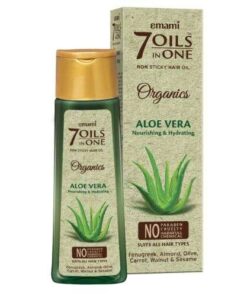 Emami 7 Oils In One Organics Aloe Vera Hair Oil for Soft, Shiny, and Healthy Hair - 200ml