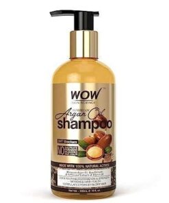 WOW Skin Science Moroccan Argan Oil Shampoo for Nourishing and Strengthening Hair, 300ml