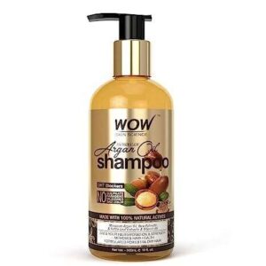 WOW Skin Science Moroccan Argan Oil Shampoo for Nourishing and Strengthening Hair, 300ml