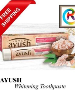 Lever Ayush Herbal Whitening Toothpaste for Removing Stains Infused with Rock Salt, 40g