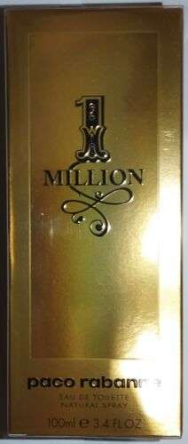 Paco Rabanne 1 Million for Men Eau de Toilette Spray, 100ml/3.38oz, New in Box - Masculine, Spicy, Woody Fragrance