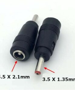 Laptop DC Tip Converter 5.5x2.1mm to 3.5x1.35mm for Sharp, Dell, Modem, Router Power Adapters
