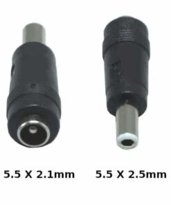 Laptop DC Tip Converter 5.5 x 2.1mm Female to 5.5 x 2.5mm Male for Power Adapters
