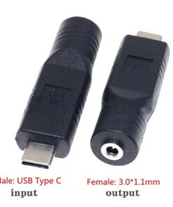 Type-C Male to 3.0 x 1.1mm Female DC Power Adapter for Notebook PC Charging
