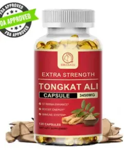 Premium 120 Capsules Tongkat Ali Extract for Enhanced Testosterone and Vitality
