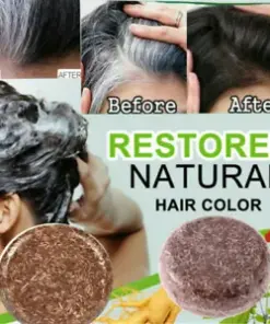 All-Natural Hair Darkening Shampoo Bar: Restore Youthful Hair with Polygonum Essence