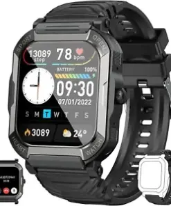 Advanced Military Smartwatch for Men: Bluetooth Connectivity with iPhone, Samsung Galaxy, and Android
