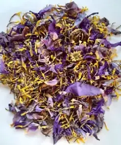 Blue Lotus Dried Flower Herbal Ceylon Tea: Natural Organic Nymphaea Caerulea for Relaxation and Stress Relief (40g)