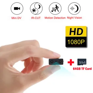 Mini 1080P FHD Wireless Hidden Camera for Home Security & Surveillance with Night Vision and 64GB Storage