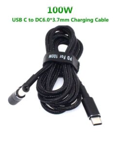 100W USB C to 6.0x3.7mm Male Plug Converter for Asus FX-PRO Laptops - Dual E-Mark Chips PD Charging Cable