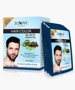 Bakson's Men Black Hair Color: 12 Sachets for Natural-Looking Black Hair