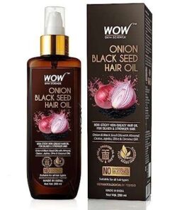 WOW Onion Black Seed Hair Oil for Hair Growth & Fall Control - 200mL - No Mineral Oil & Silicones