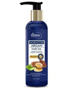 St.Botanica Moroccan Argan Hair Oil: Nourish & Repair Dry, Damaged Hair - Paraben & Sulfate Free, 200ml