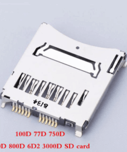 Genuine SD Card Slot Replacement for Canon EOS 100D, 750D, 760D, 77D, 800D, 6D Mark II, and 3000D