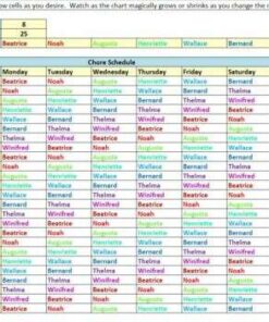 Organize Household Tasks Effortlessly with Our Comprehensive Daily Chore Rotation Excel Template