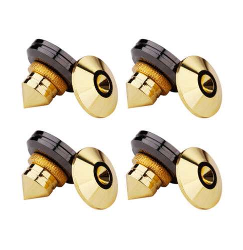 Superior Sound Isolation: Speaker Spikes Golden Copper Stand Feet Cone Base Pads Stick-on Shockproof Mat for Enhanced Audio Clarity