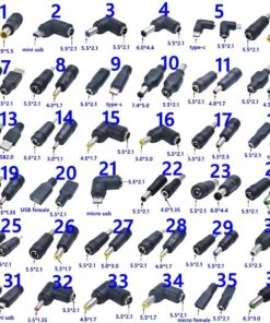DC Power Converter for Laptops, Adapters, and USB Devices with Multiple Tip Sizes