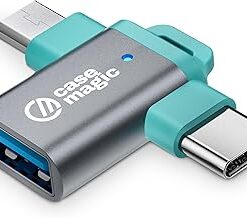 2 in 1 OTG Adapter Micro USB & Type C to USB-A 2.0 Female Connector| High-Speed Data Transfer 10Gbps| OTG Pen Drive Adapter Compatible with Laptop, Smartphones, Tablet (No Charging Support)
