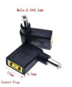 Lenovo Laptop DC Tip Converter: Square Female to 5.5x2.1mm Male for Power Adapters