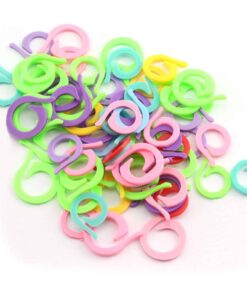 Colorful Split Ring Stitch Markers for Knitting, Crochet, Sewing & More (25 Pack)